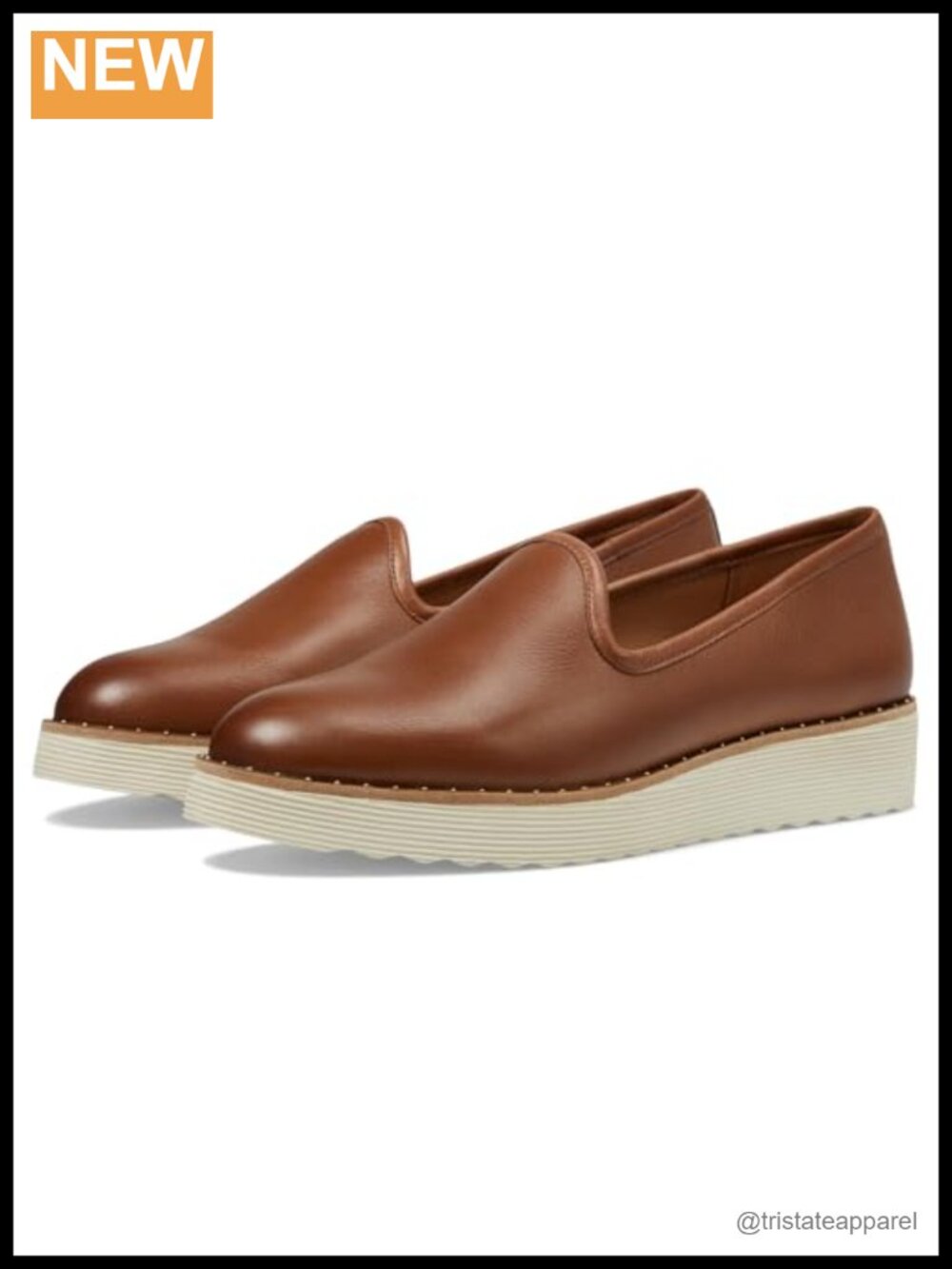 Leather Lined Loafer with TRUFOAM Cushion Wedge Comfort Walking Shoe